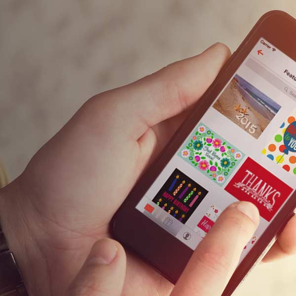 Sending cards, from anywhere