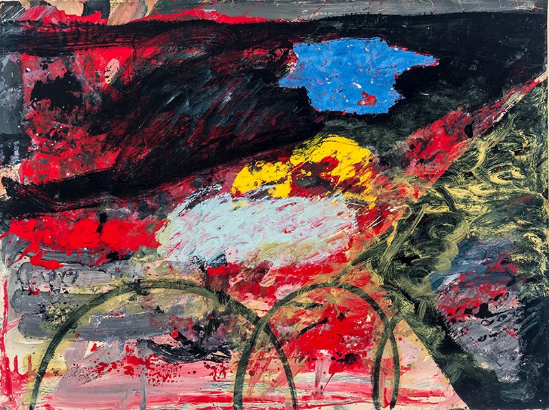 22" x 30" mixed media on paper