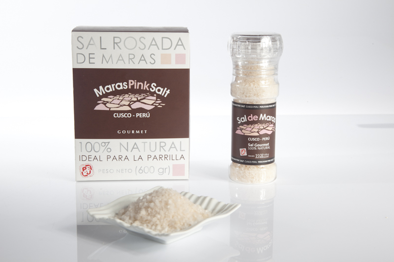 PINK SALT Peruvian Pink Salt from Maras. This very special high vibrational salt comes from an ancient ocean inside the Earth. (It is said that it goes through an area lined with rose quartz.) It comes out in a warm stream onto flat ponds located in the Sacred Valley of the Incas - at a 10,000 foot altitude high in the Andes. Straight from the salt flats. All natural.