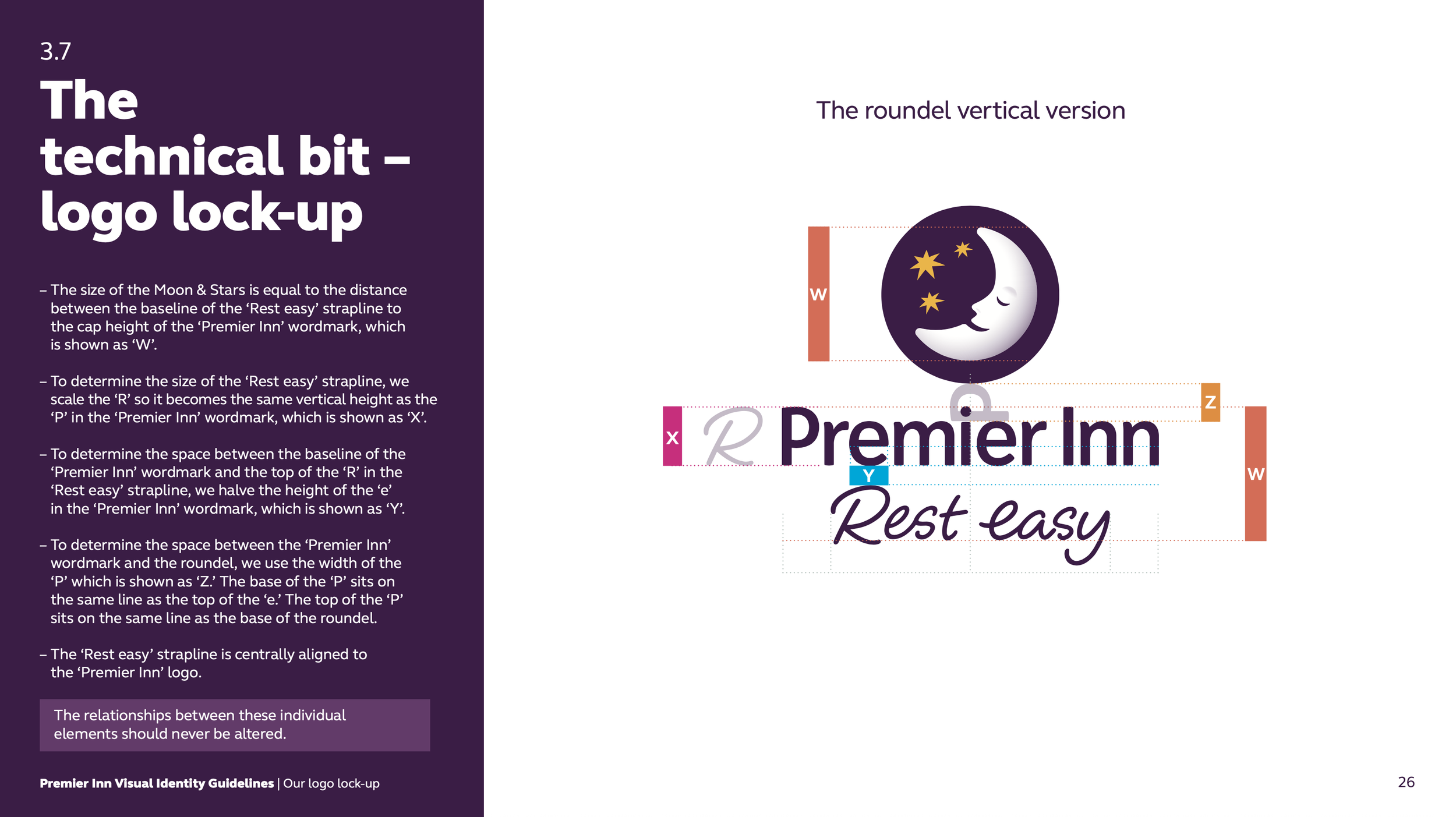   Identity Construction System  A structured identity construction system defining logo relationships, spacing and alignment.   