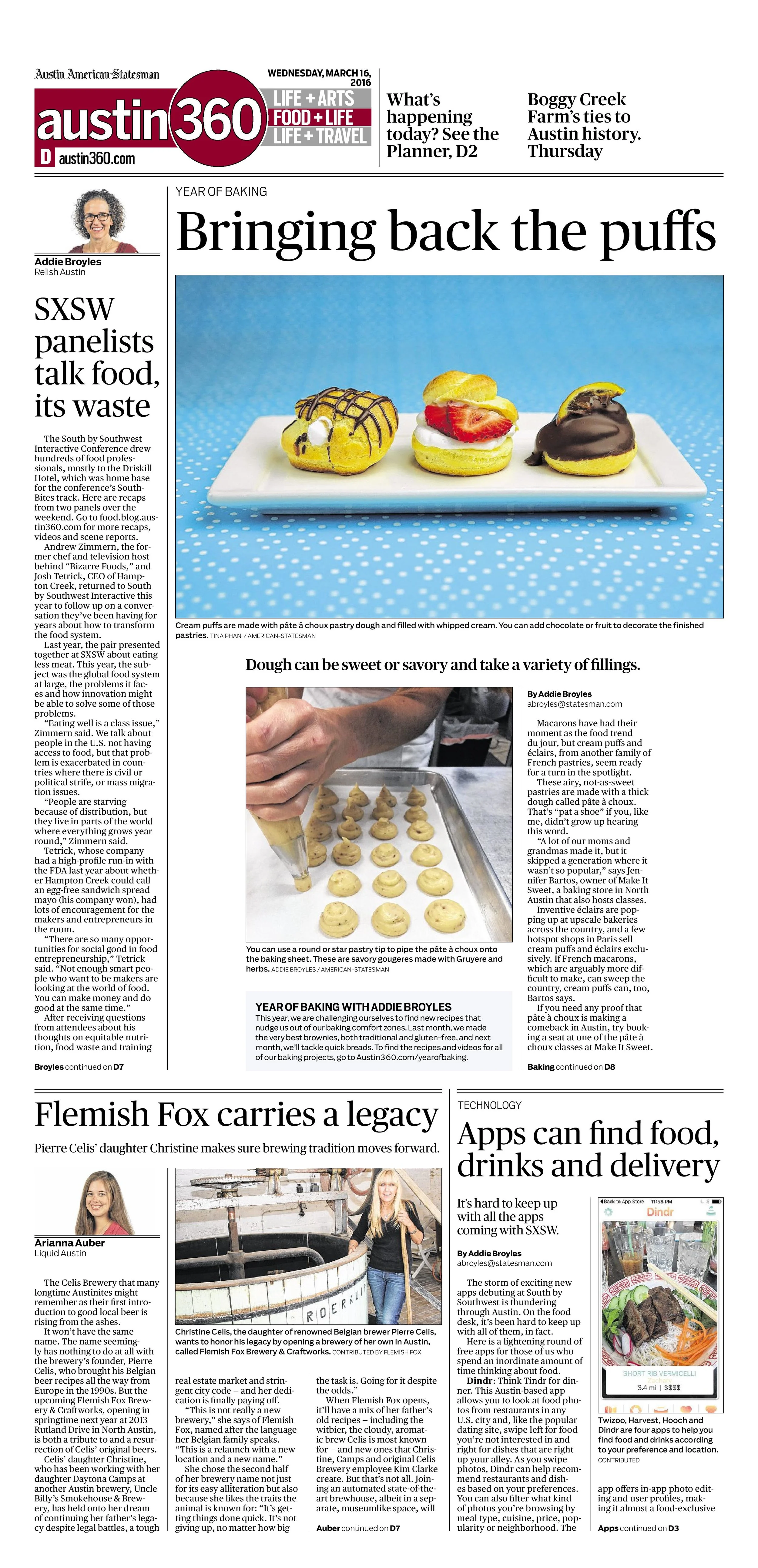 Austin360 | March 16, 2016 | Food + Life front