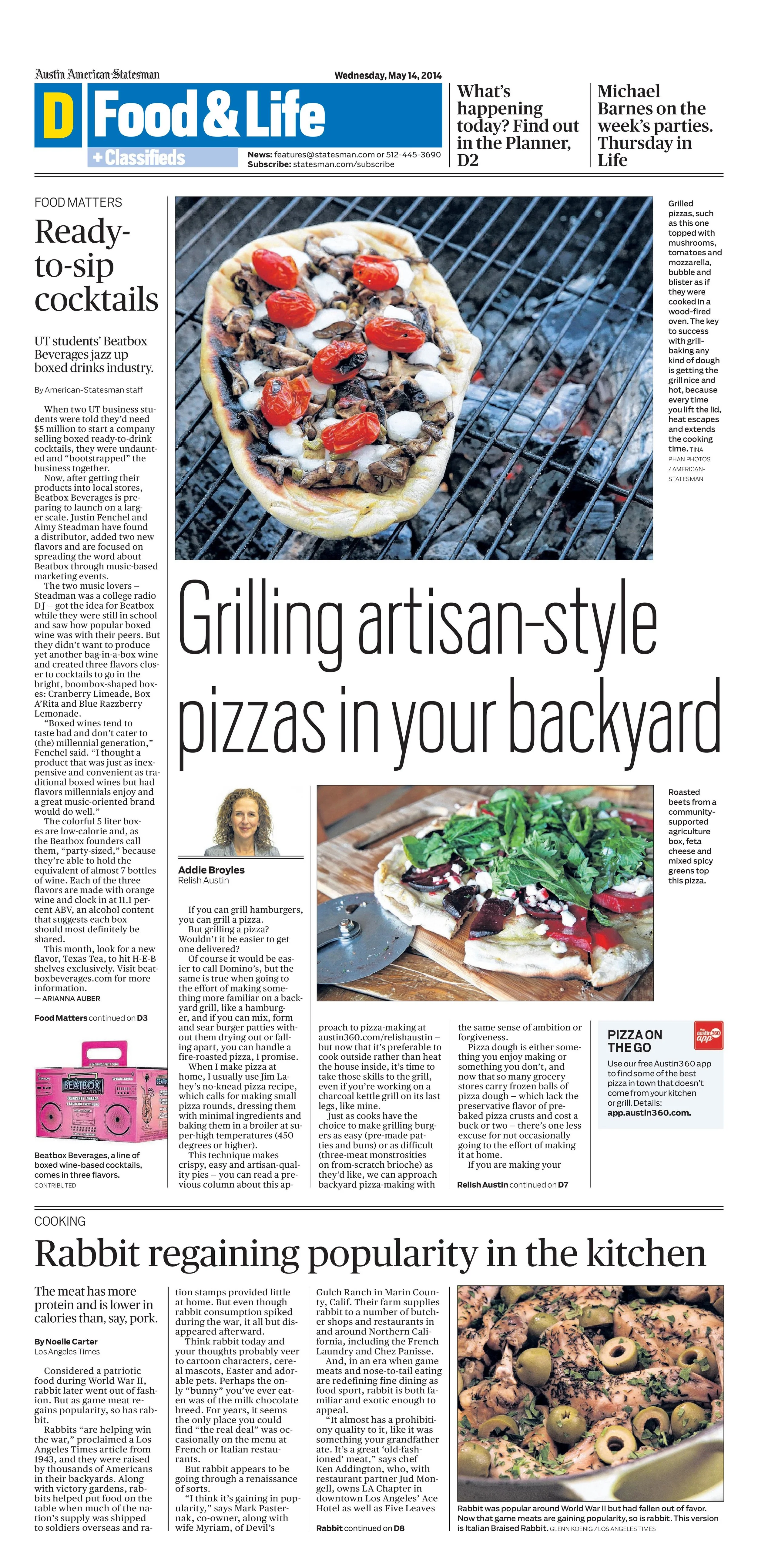 Austin American-Statesman | May 14, 2014 | Food + Life front
