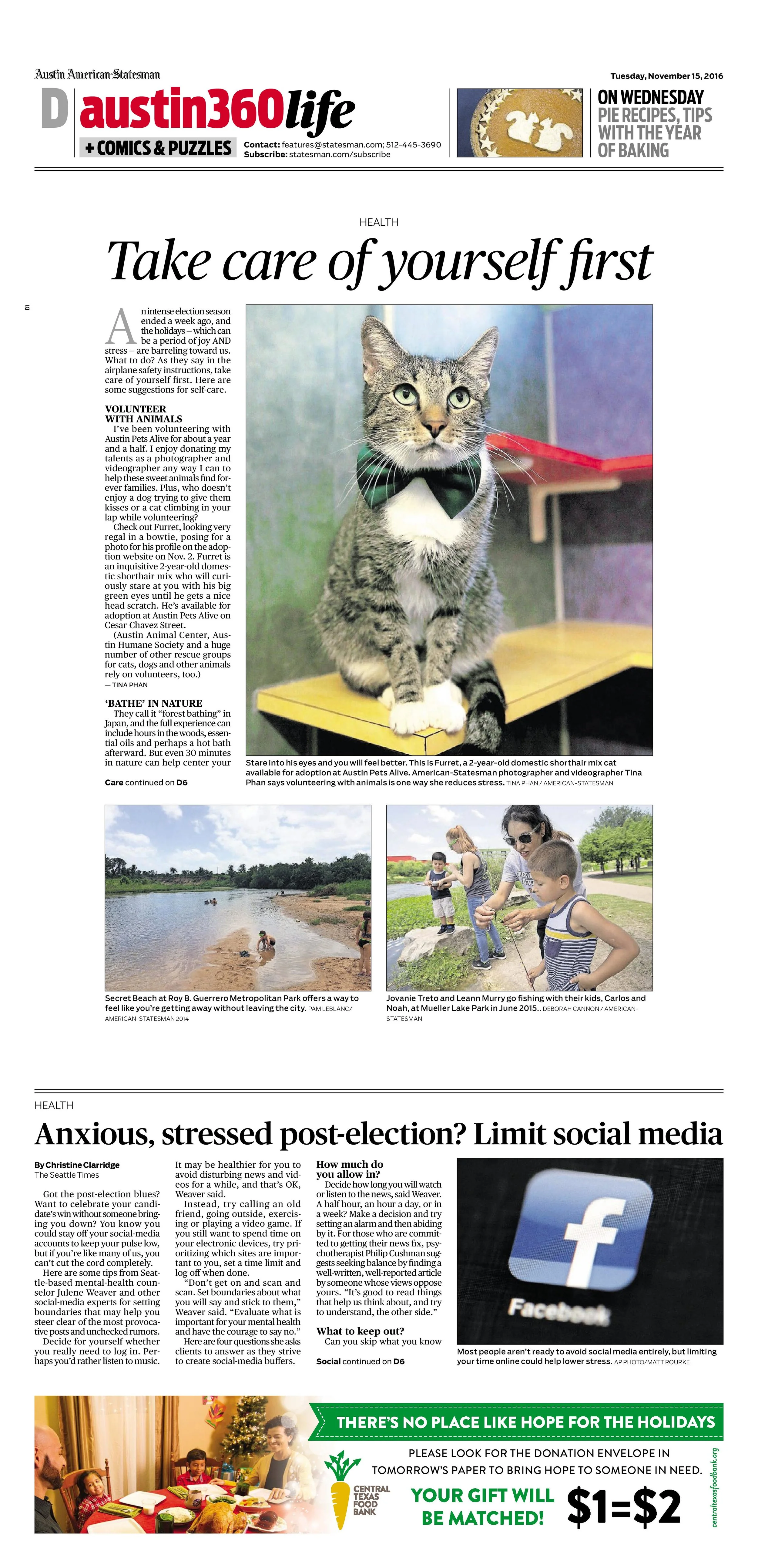 Austin American-Statesman | Nov. 15, 2016 | Life front