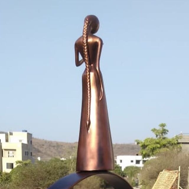 Metal sculpture - Educate Girl Child 📖👩&zwj;💼📚 , Thane Mumbai . 
In many parts of India, the birth of Girl Child is not welcomed . Right from her birth she faces discrimination, humiliation &amp; oppression at every stage of life. Even education 