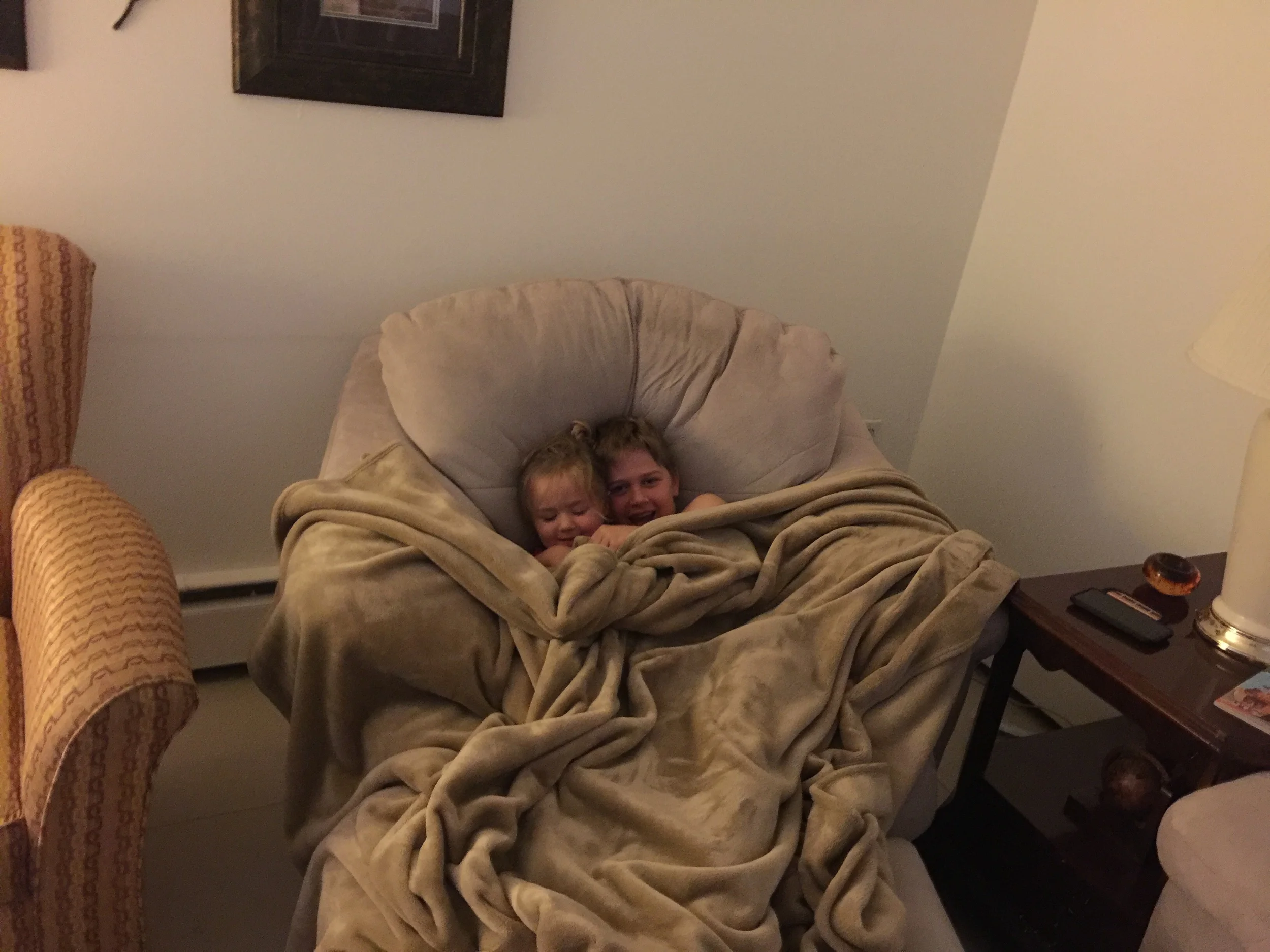 Two happy kids this morning!