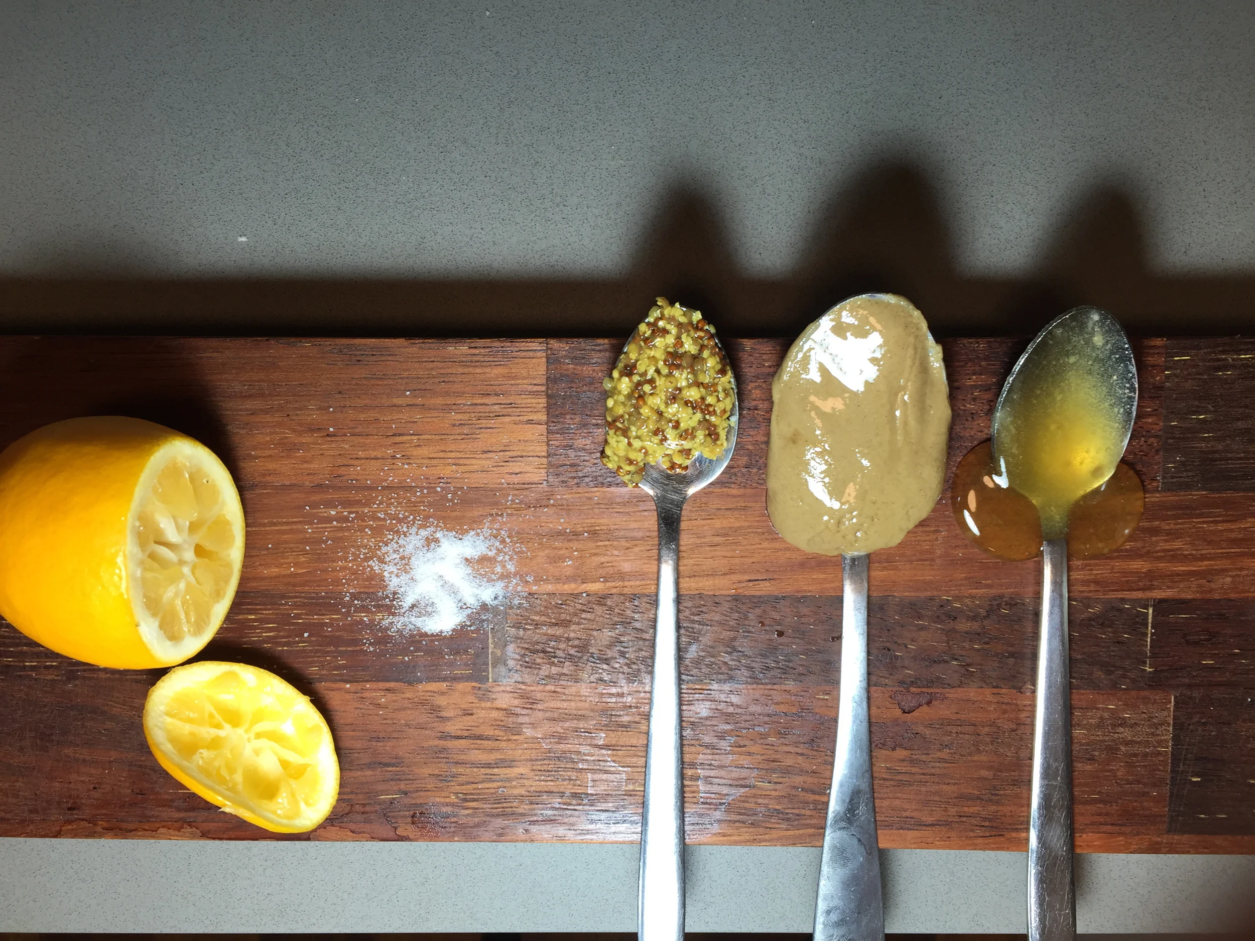 Tahini, honey mustard dressing