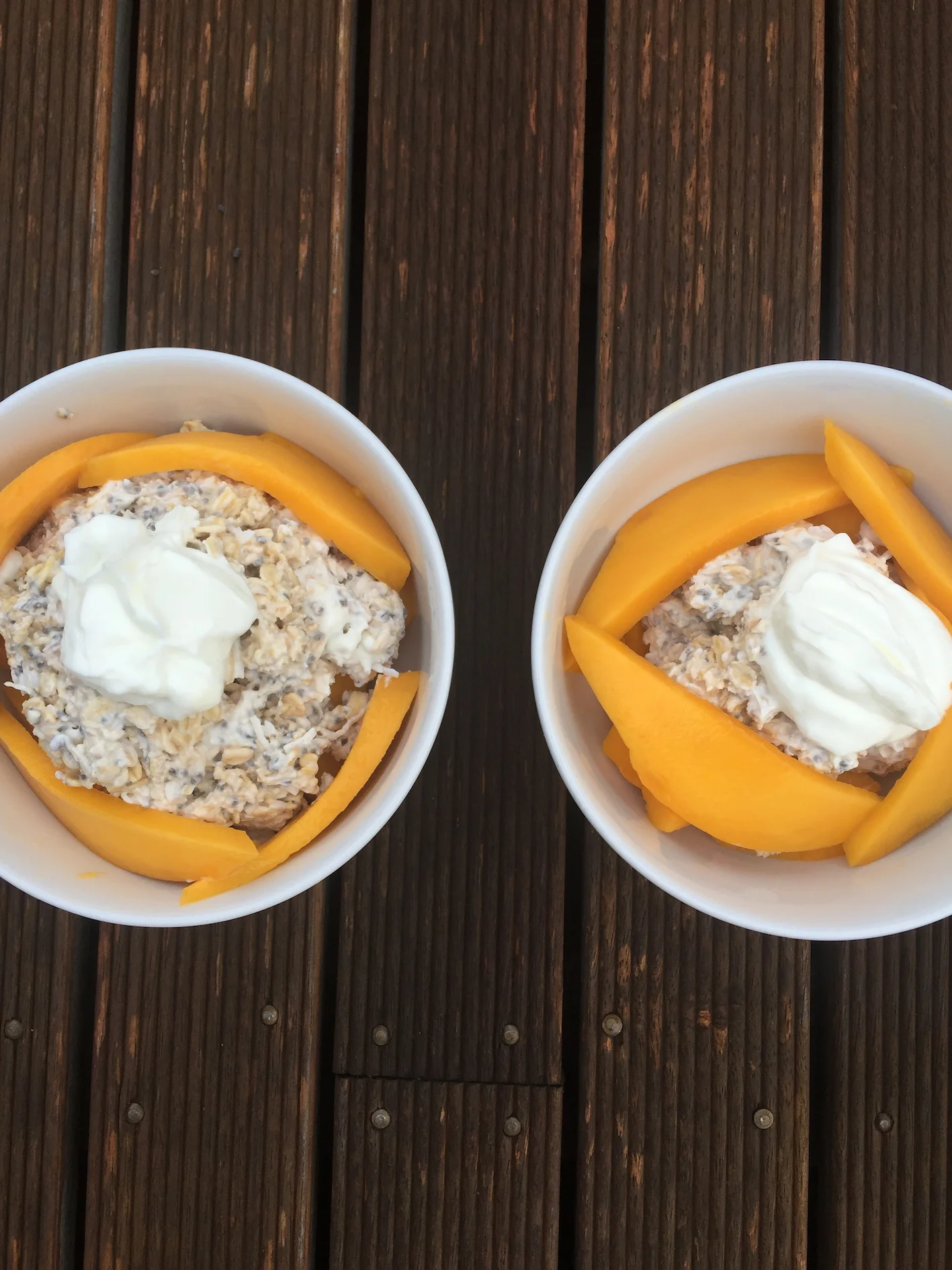 Mango and coconut overnight oats
