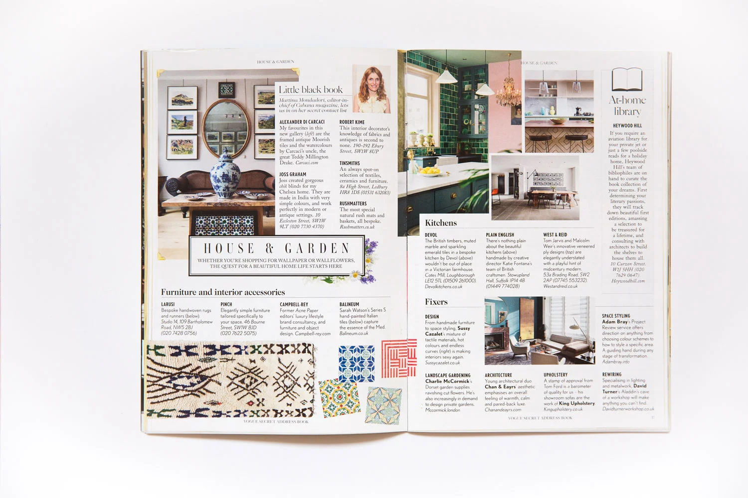 Vogue Secret Address Book interior pages