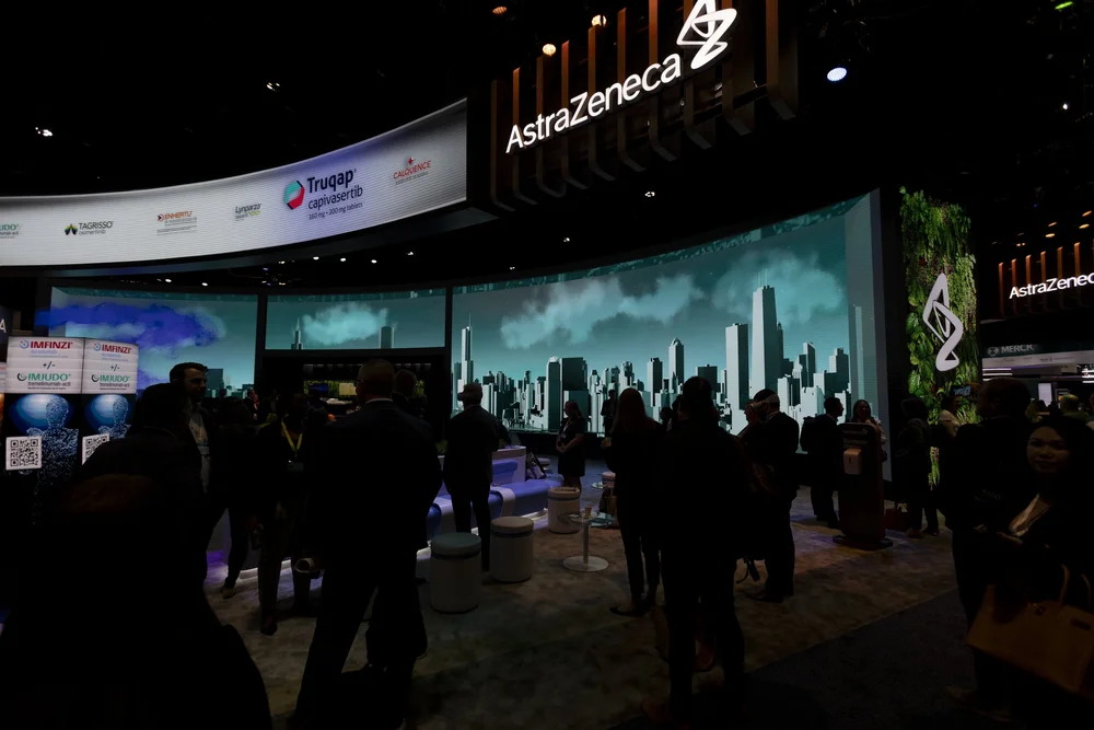 AstraZeneca conference exhibit photographed by Press Photography Network