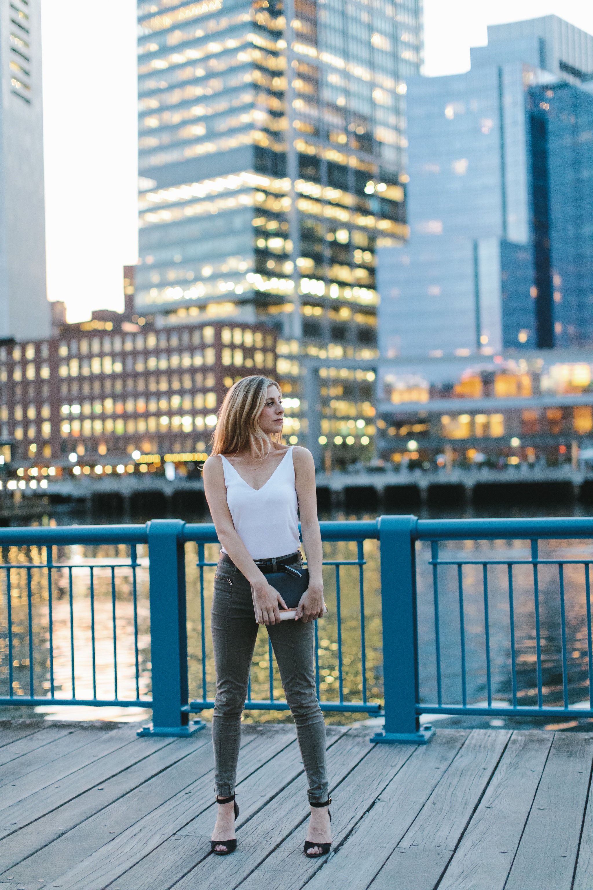 Black Drape Skirt | Black Ride-Slit Dress | White V-Neck Cami * This is a sponsored post. All opinions remain my own and I was in no way influenced by the company.