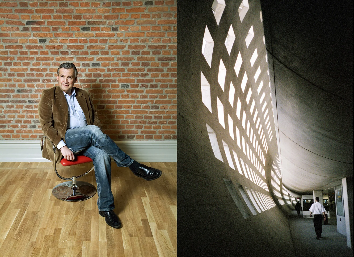 Hans Wallenstam for Fastighetsvärlden magazine (Left) Cagliari airport/ Italy (right)