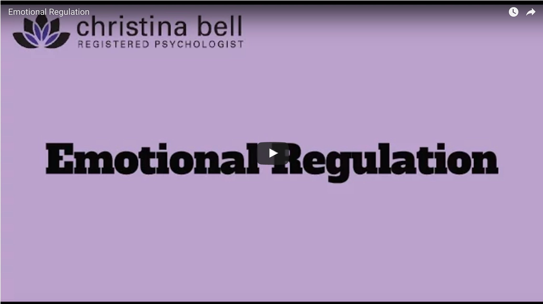 Emotional Regulation video and PDF