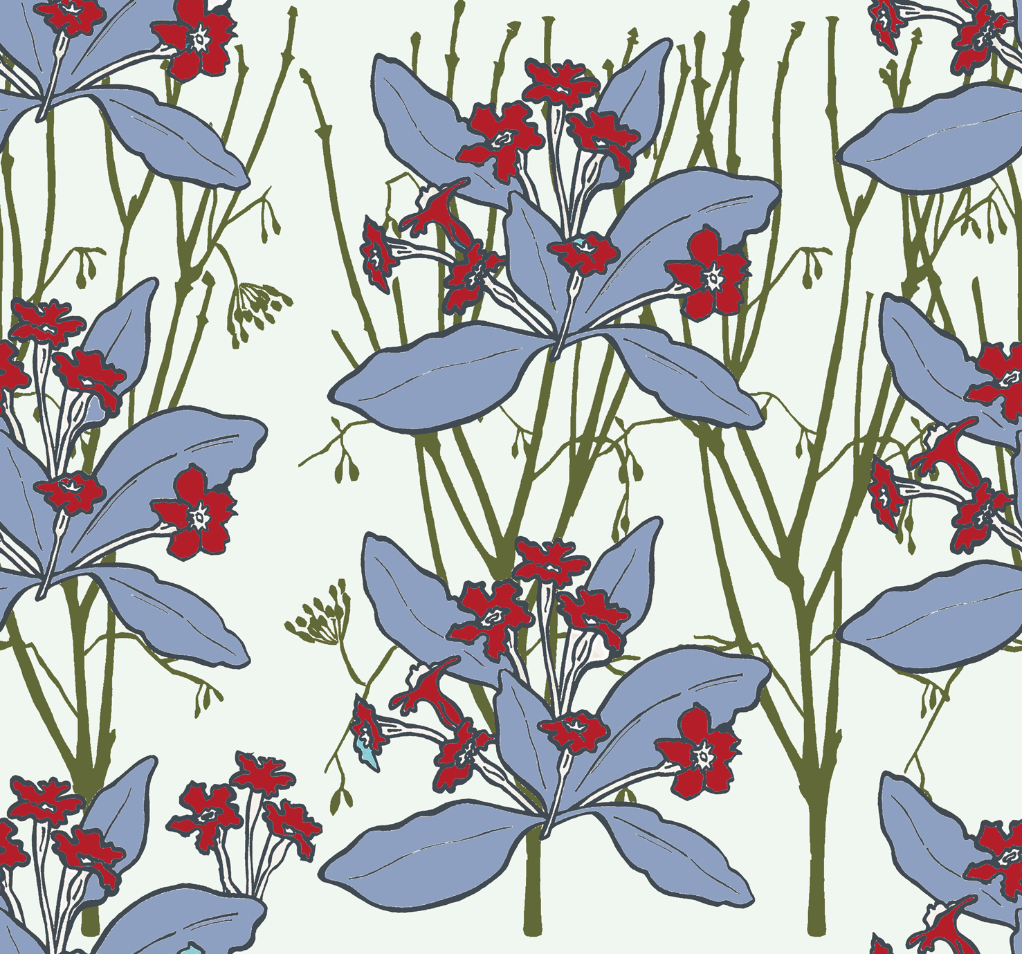 Primrose design red