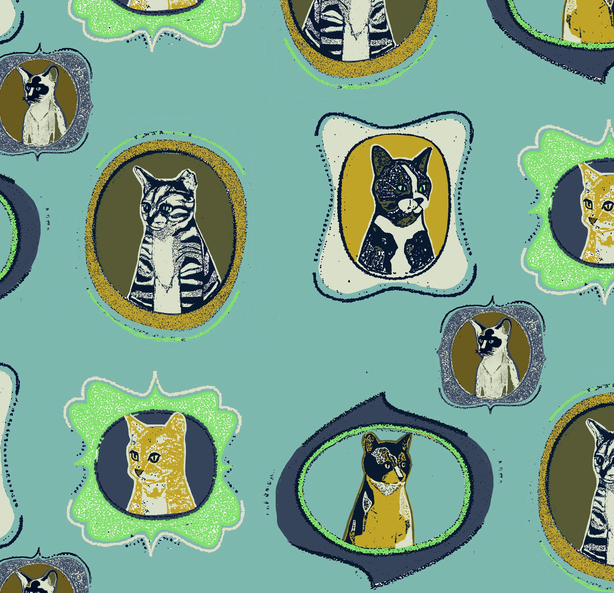 Retro Cats design
