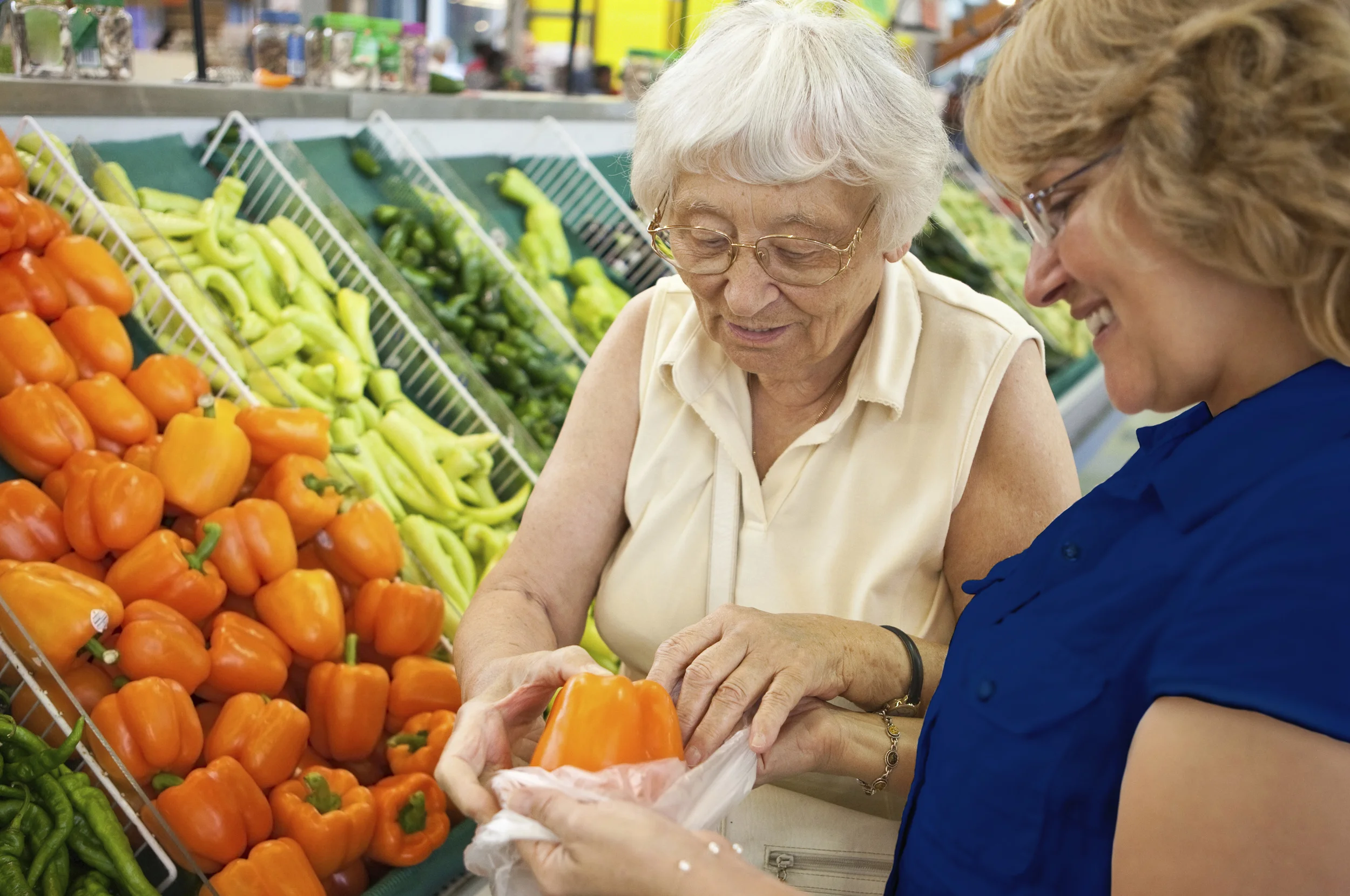 Assurance Home Care Nurse grovery shopping with patient