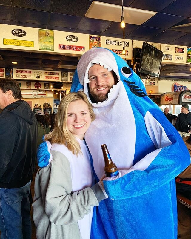 Baby shark &amp; big shark jumping into the Atlantic in February! Do do do do do do