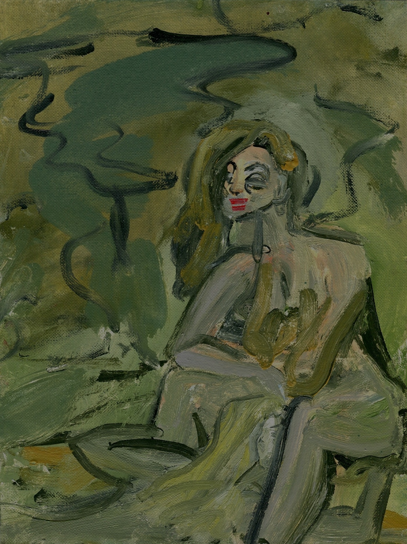For Kim Cattrall Oil on paper 24 x 18 cm