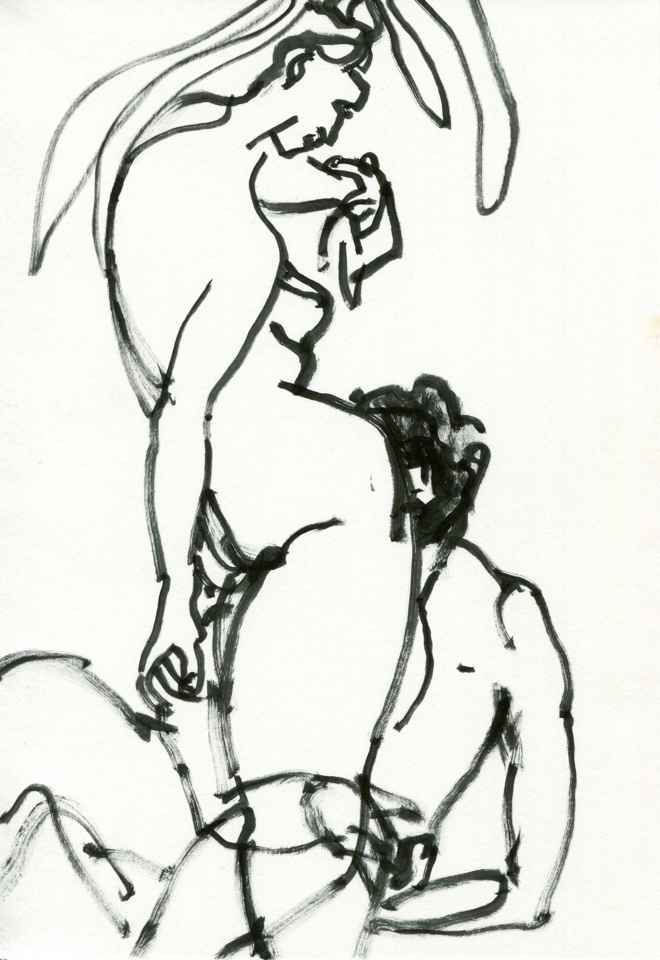 You're Here / I'm Pleased / I Really Dig Your Company Ink on paper 25 x 18 cm