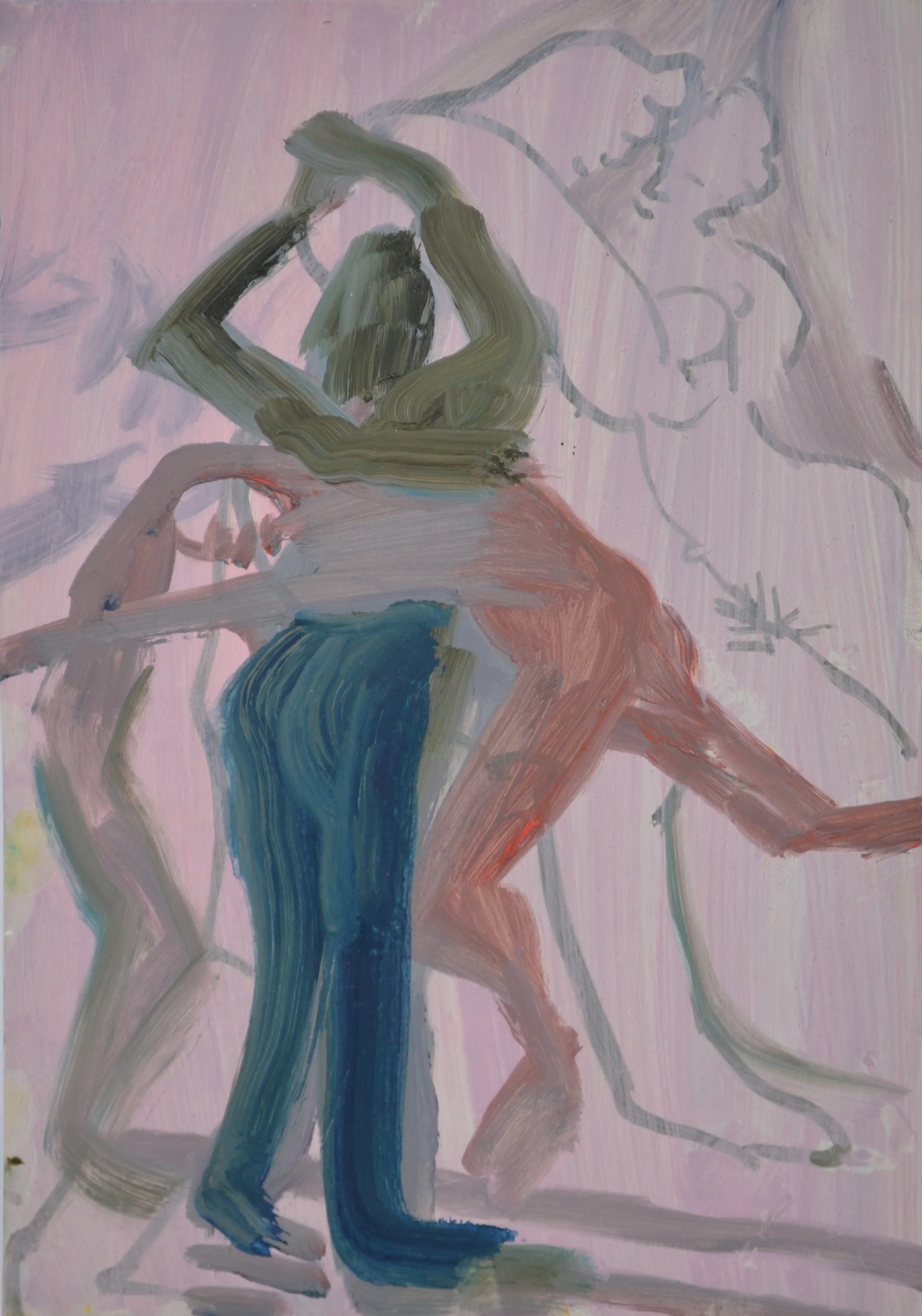 Midnight Mass Oil on paper 33 x 23 cm