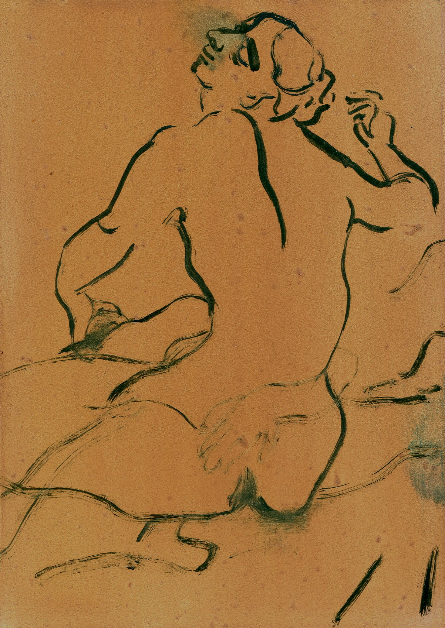 Lick My Plum In The Evening Oil on gesso 17.5 x 13 cm
