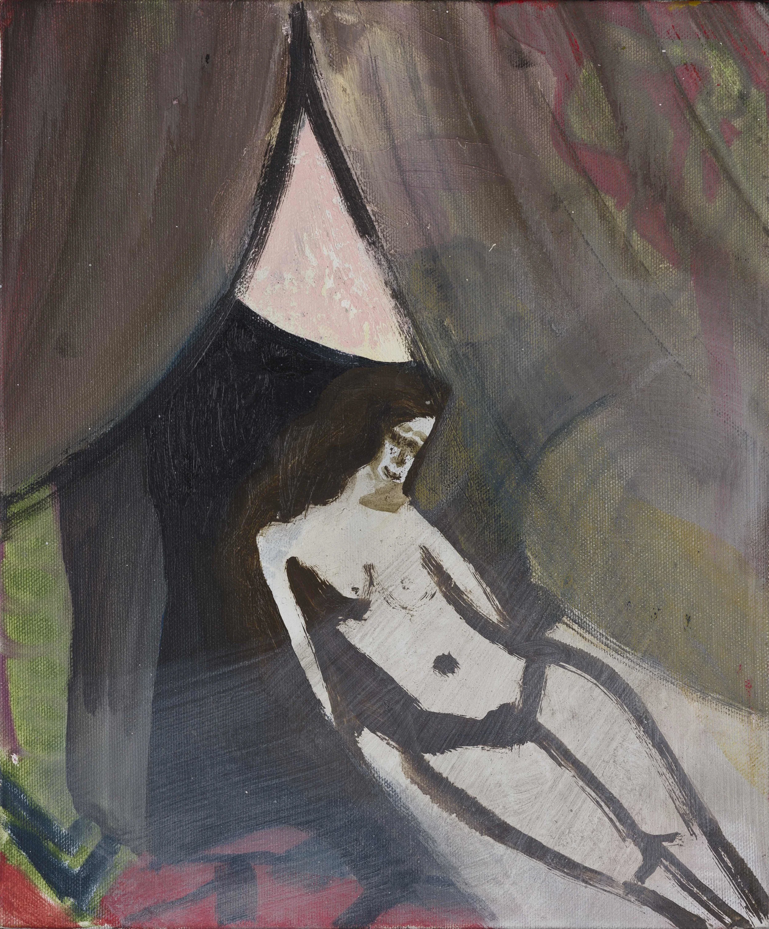 Though She Easily Passes For A Woman In Her 20's She Told Me Unself-conciously That She's 35 Oil on board 25 x 20 cm