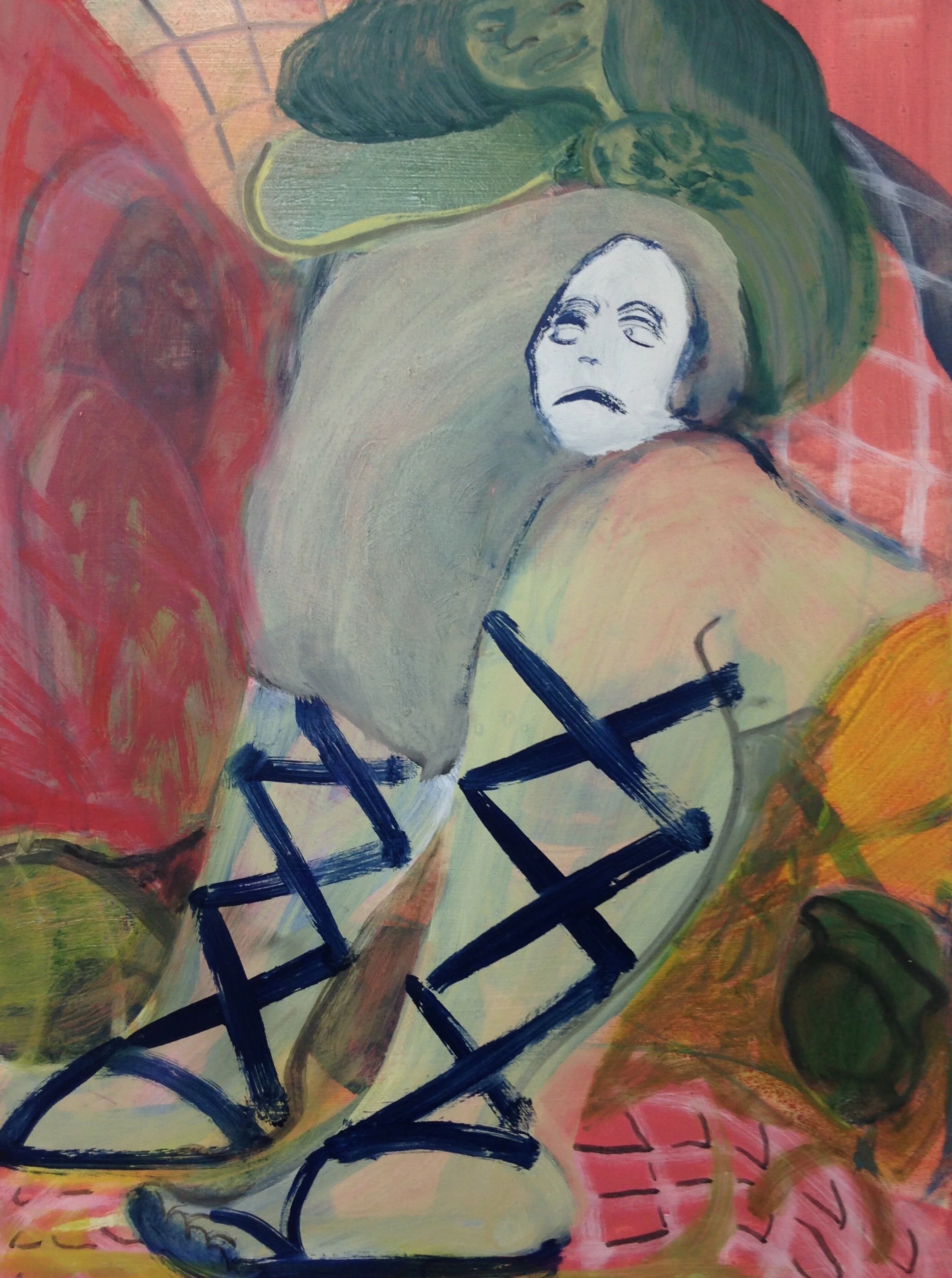 The Salon Oil on canvas 60 x 45 cm