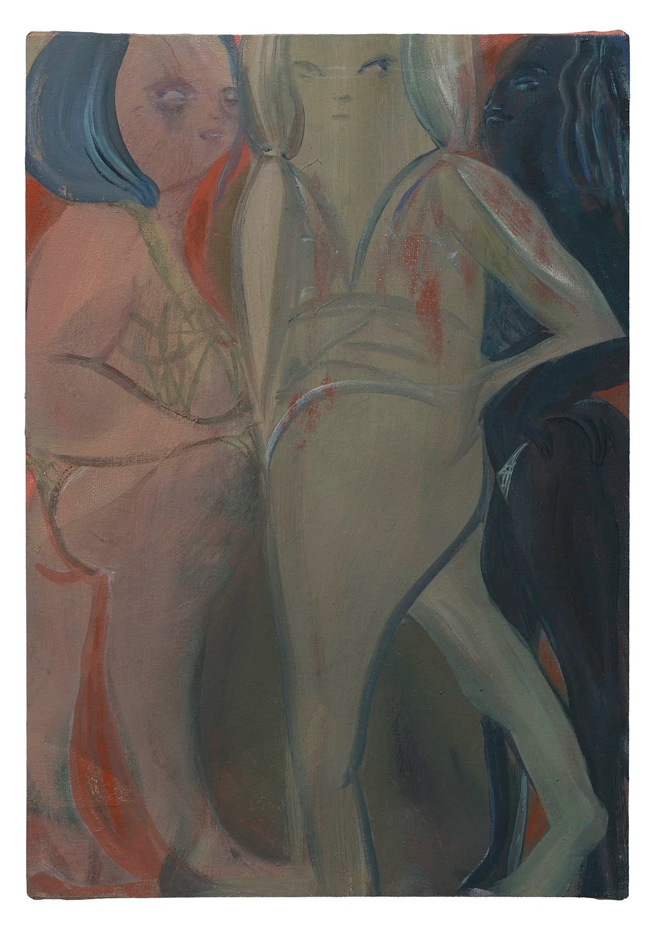   Day 4 of the package holiday , oil on canvas on cradled board, 42 x 30 cm    