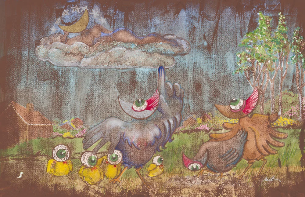 It Takes a Village Mixed Media on Acid-Free Cotton Paper Image Size: 20.25" x 13" - Framed Size: 28.5" x 21.25" $2,300 Framed