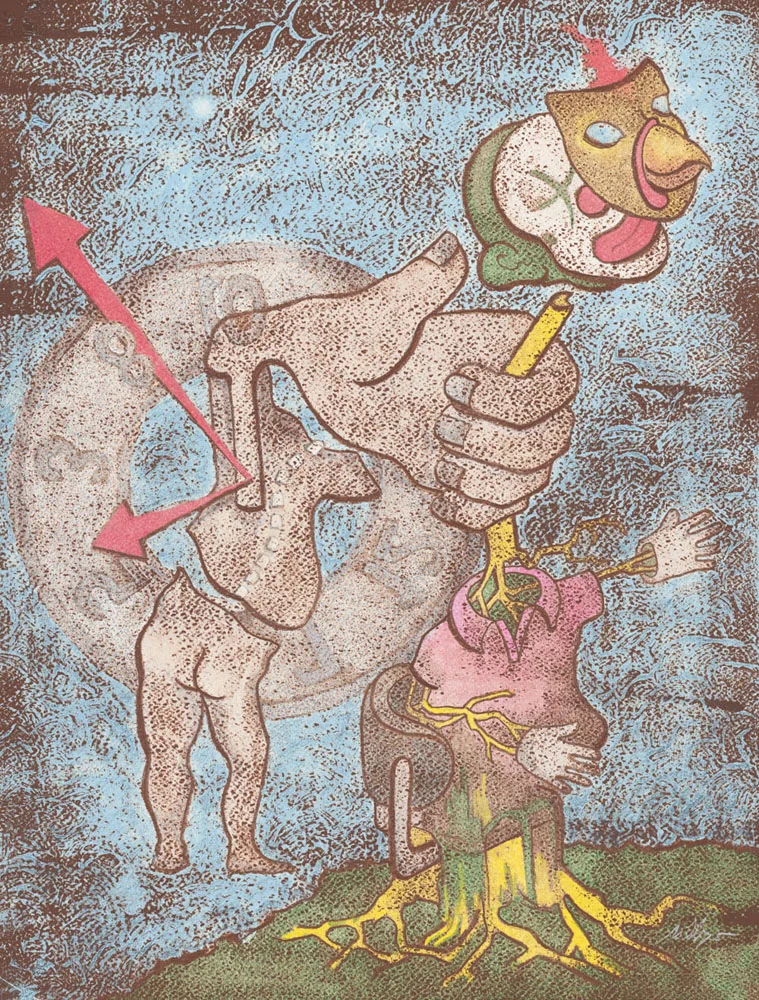 An Ass-Backward Life Mixed Media on Acid-Free Cotton Paper Image Size: 15" x 20" $850 Unframed