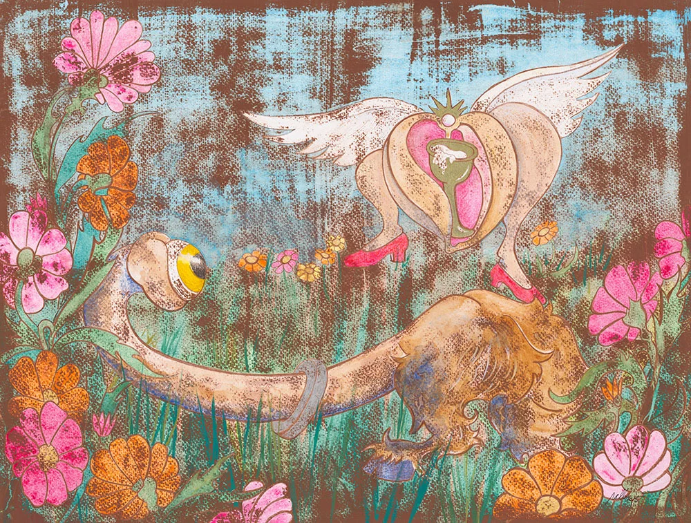 The Seeker and the Grail Mixed Media on Acid-Free Cotton Paper Image Size: 24" x 18" - Framed Size: 33" x 27" $3,000 Framed