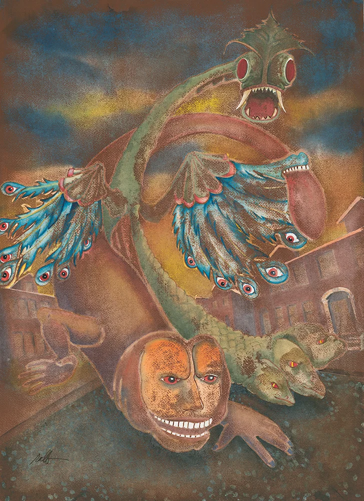 Bully and the Hate Mongers Watercolor on Acid-Free Cotton Paper Image Size: 17.75" x 24" Not for Sale