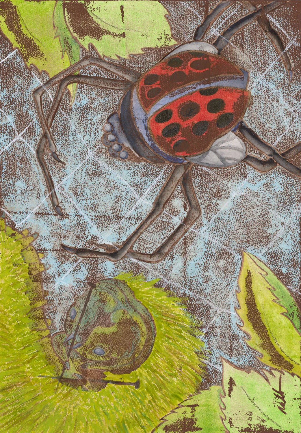 Creating Reality Watercolor and Gold Leaf on Acid-Free Cotton Paper Image Size: 14" x 20" $400 Unframed
