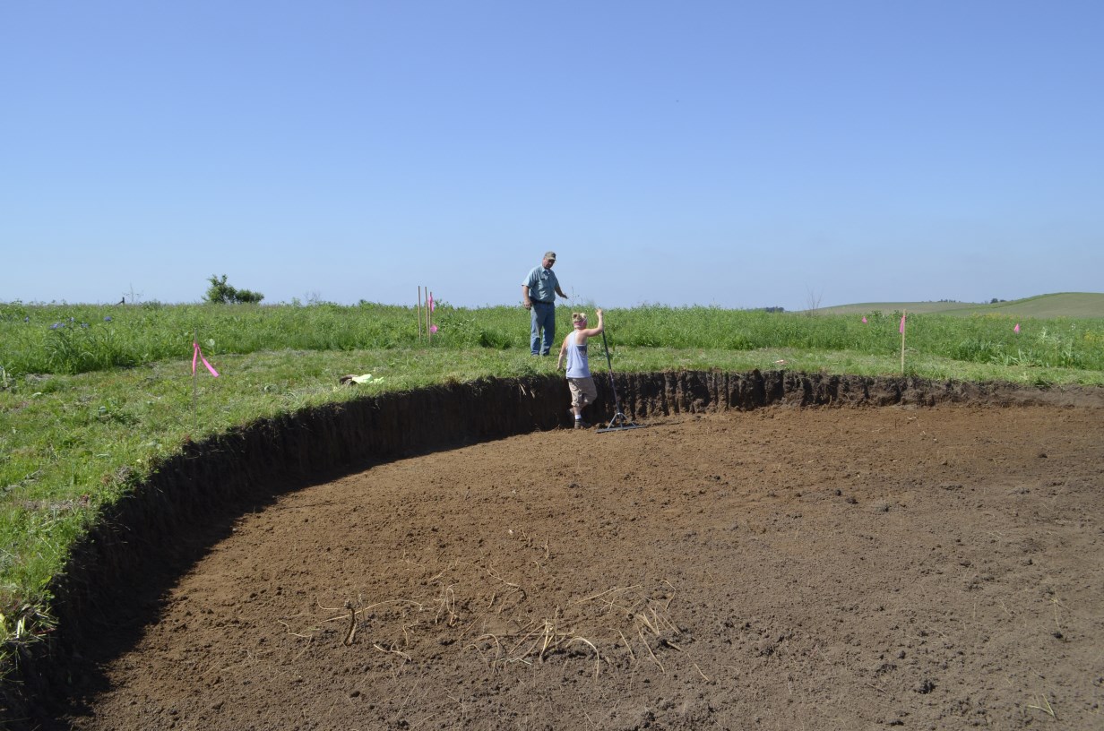 Creating and leveling the space for the future Wingspan platform. Photo by Mark Martin