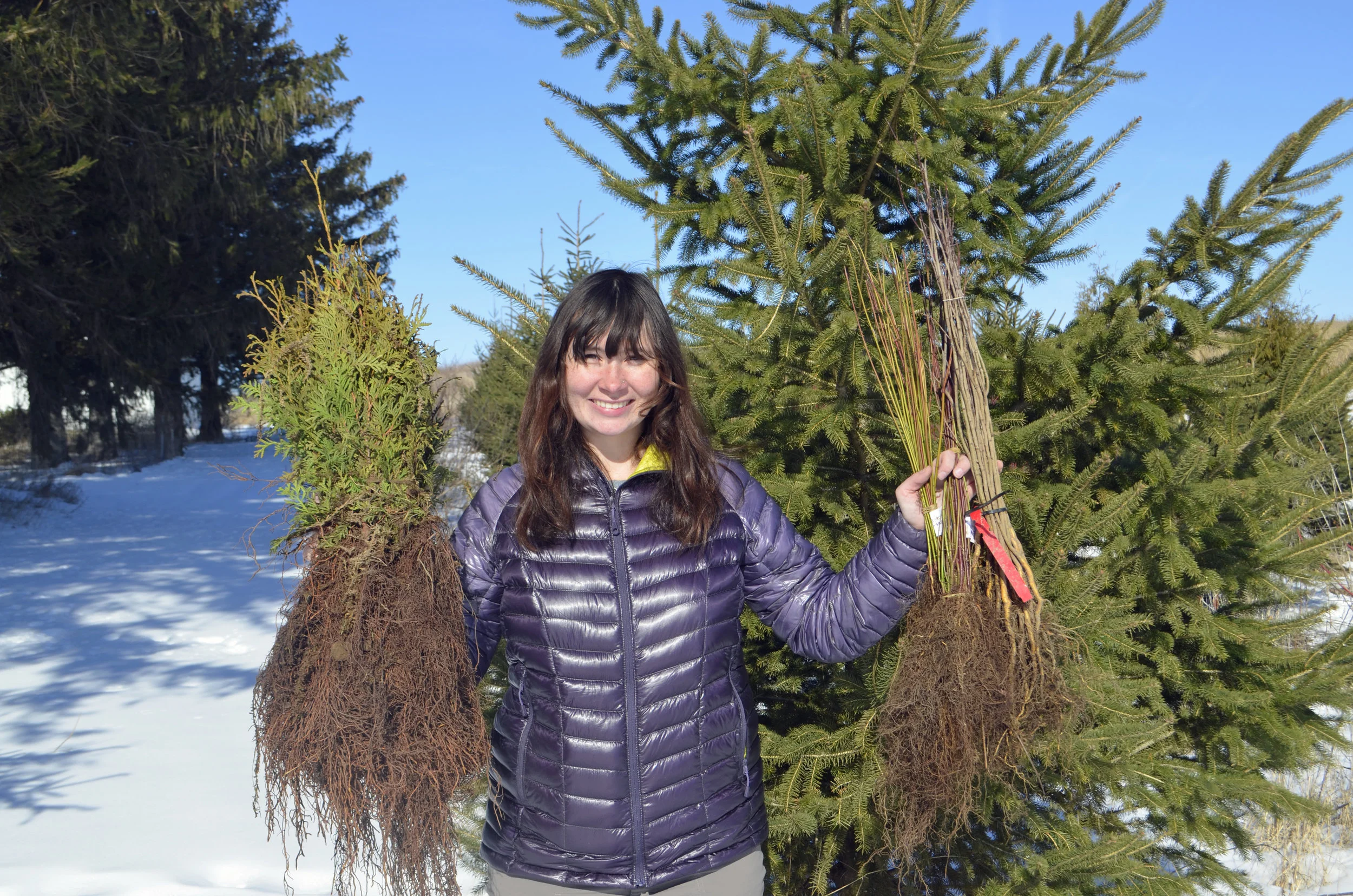 Jacqueline Komada, Goose Pond intern this summer, is looking forward to planting trees and shrubs. Photo by Mark Martin