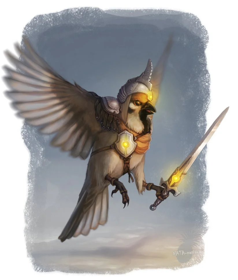 This Warrior Sparrow is fierce and ferocious when it needs to be! Artwork by NATAnatfan