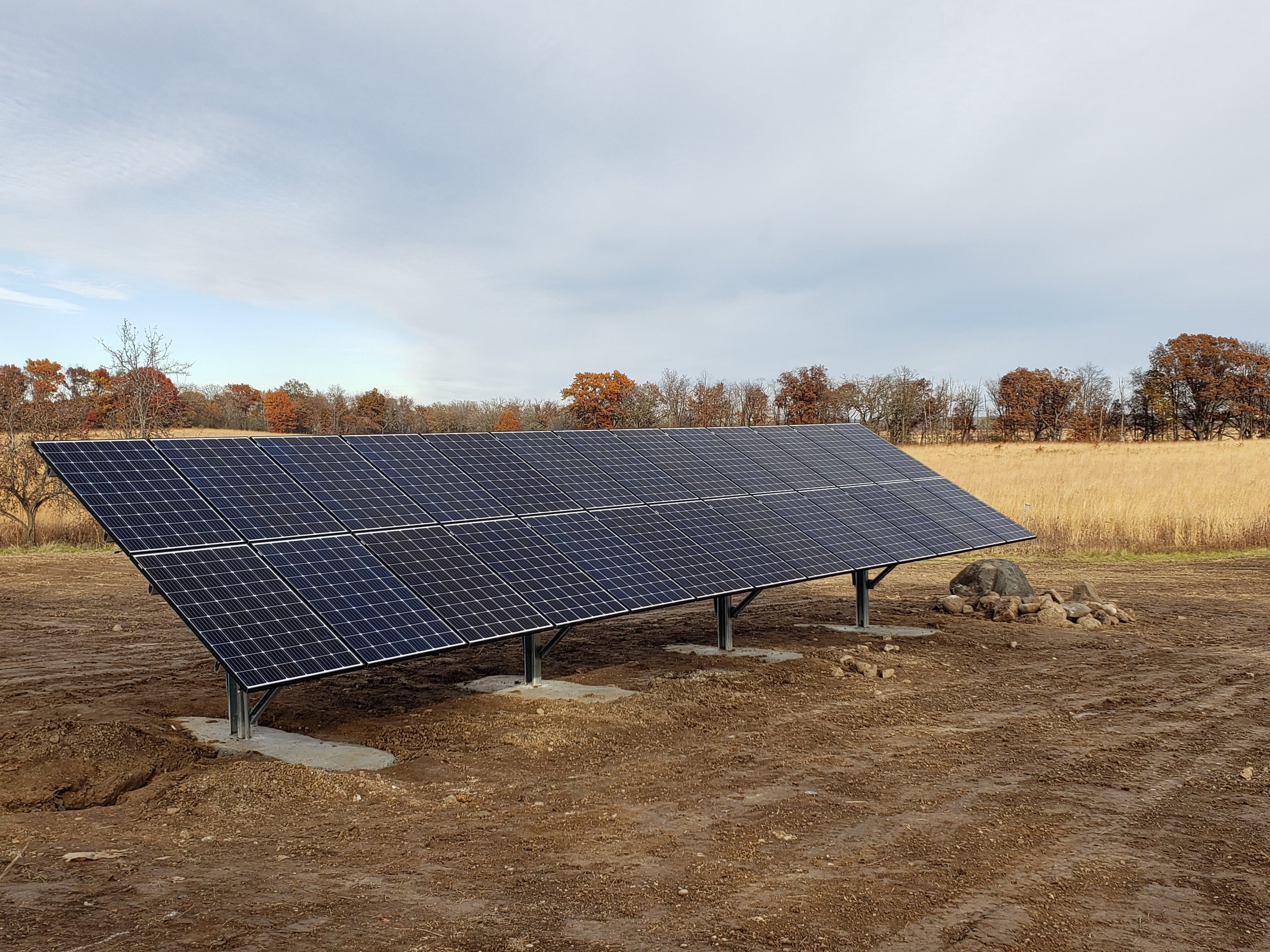 Installation of all 26 solar panels was complete as of October 31, 2018! Photo by David Musolf