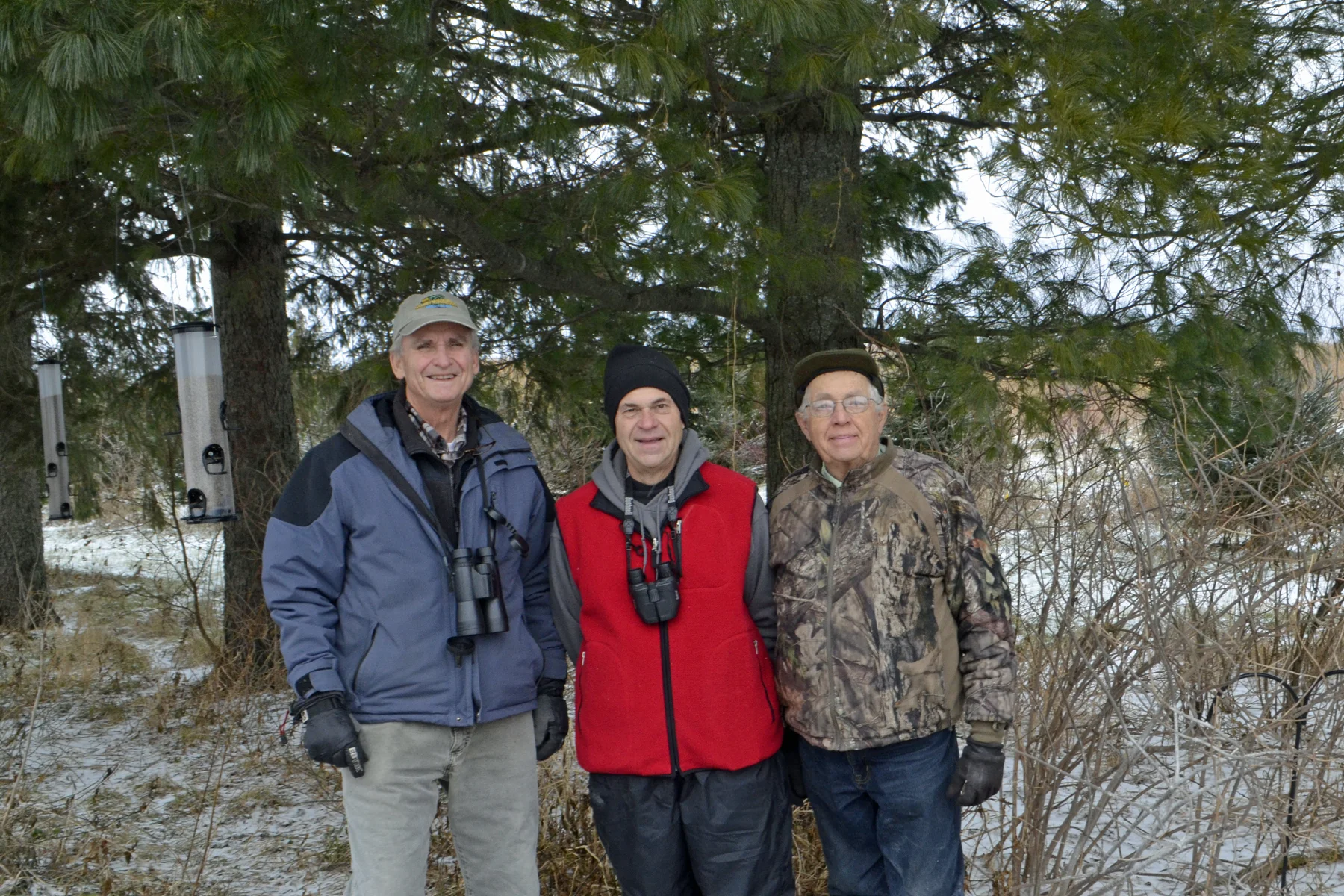 Jim Hess, Bill Walters, and Mark getting ready to head out. Not pictured: JD Arnston. Photo by Sue Foote-Martin