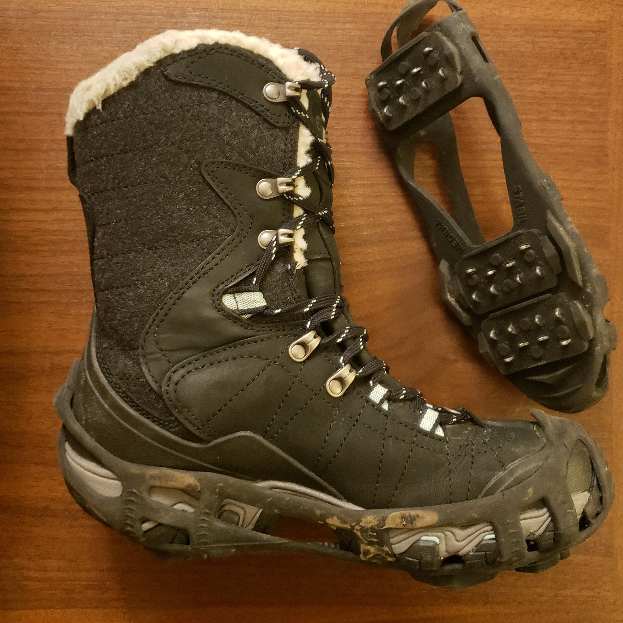 Traction devices slip over your boots