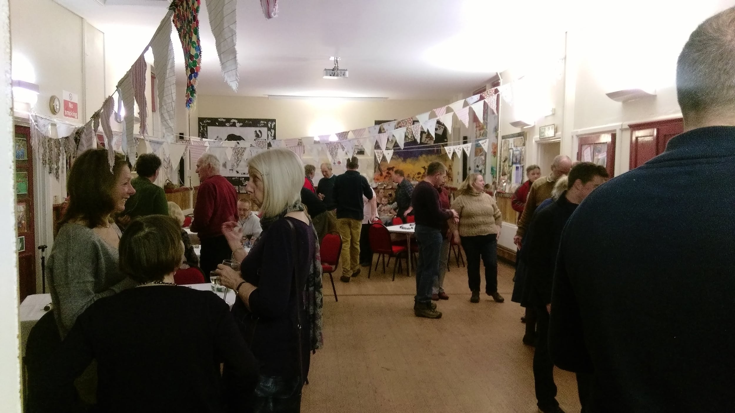 A busy community event in South Charlton Village Hall