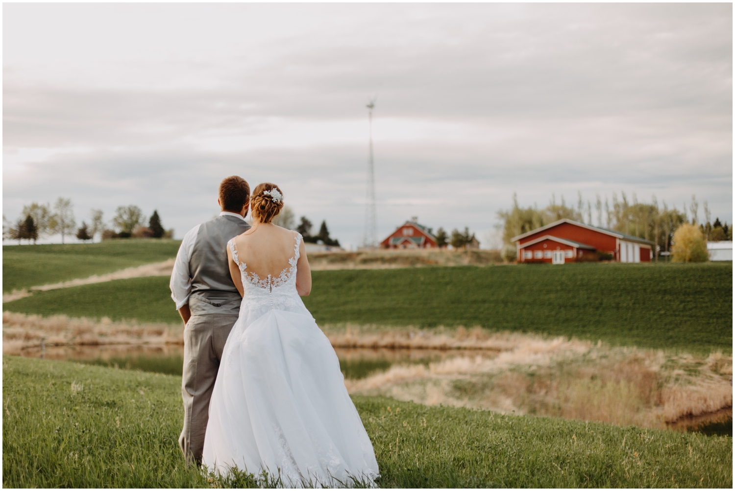 bride and groom at their MN wedding