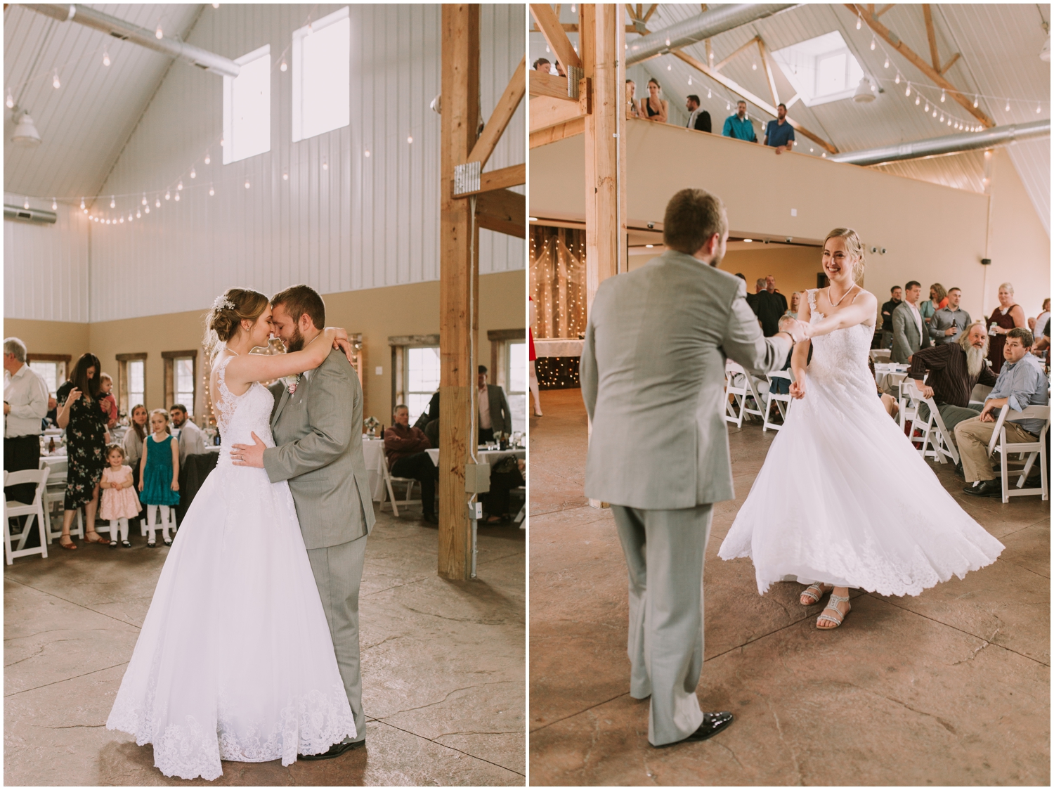 Bride and groom first dance