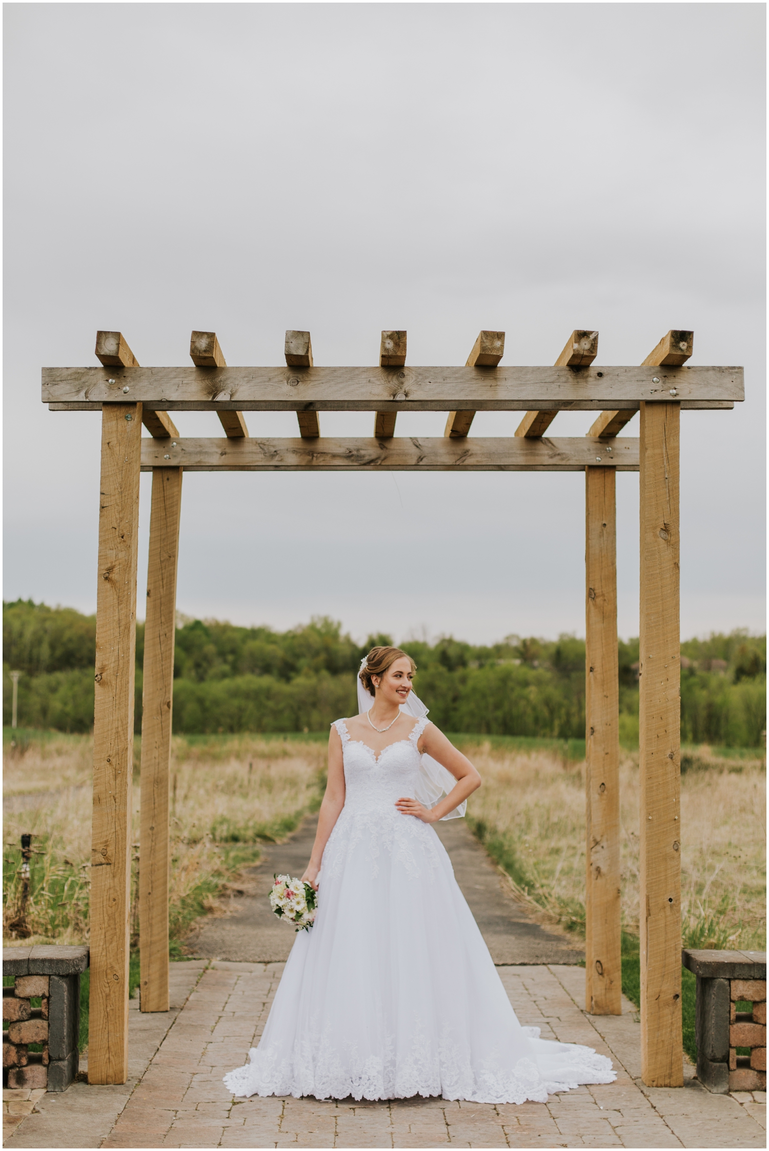 bride at her MN wedding