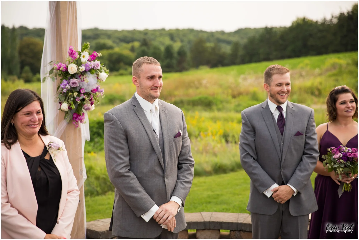 Outdoor wedding ceremony
