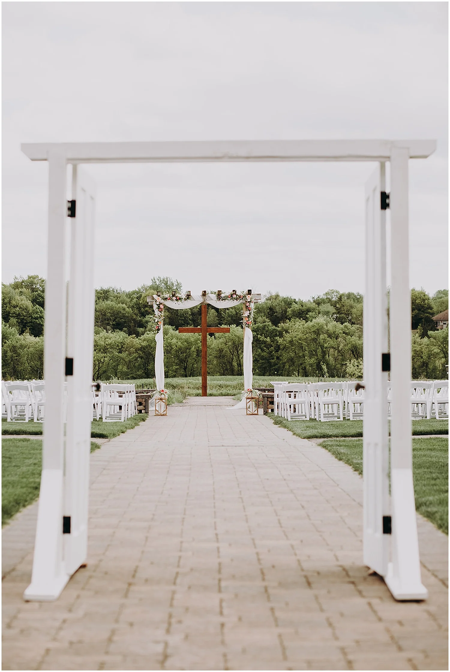 Outdoor wedding ceremony at The Outpost Center