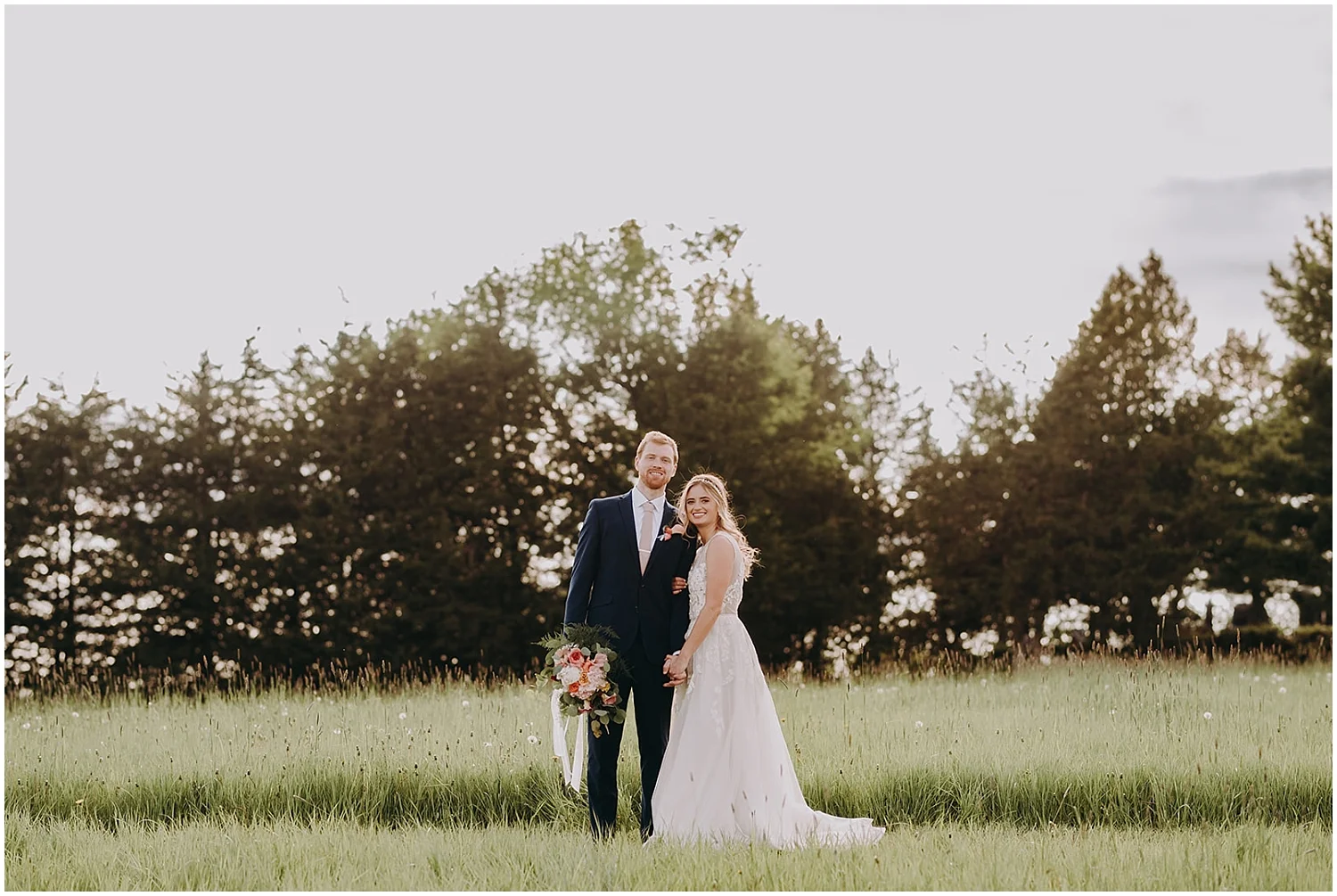 bride and groom portrait