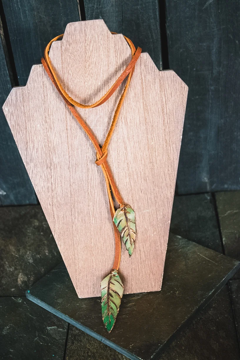 feather wrap necklace