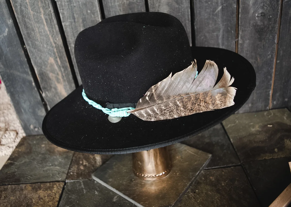 turkey feather hatband