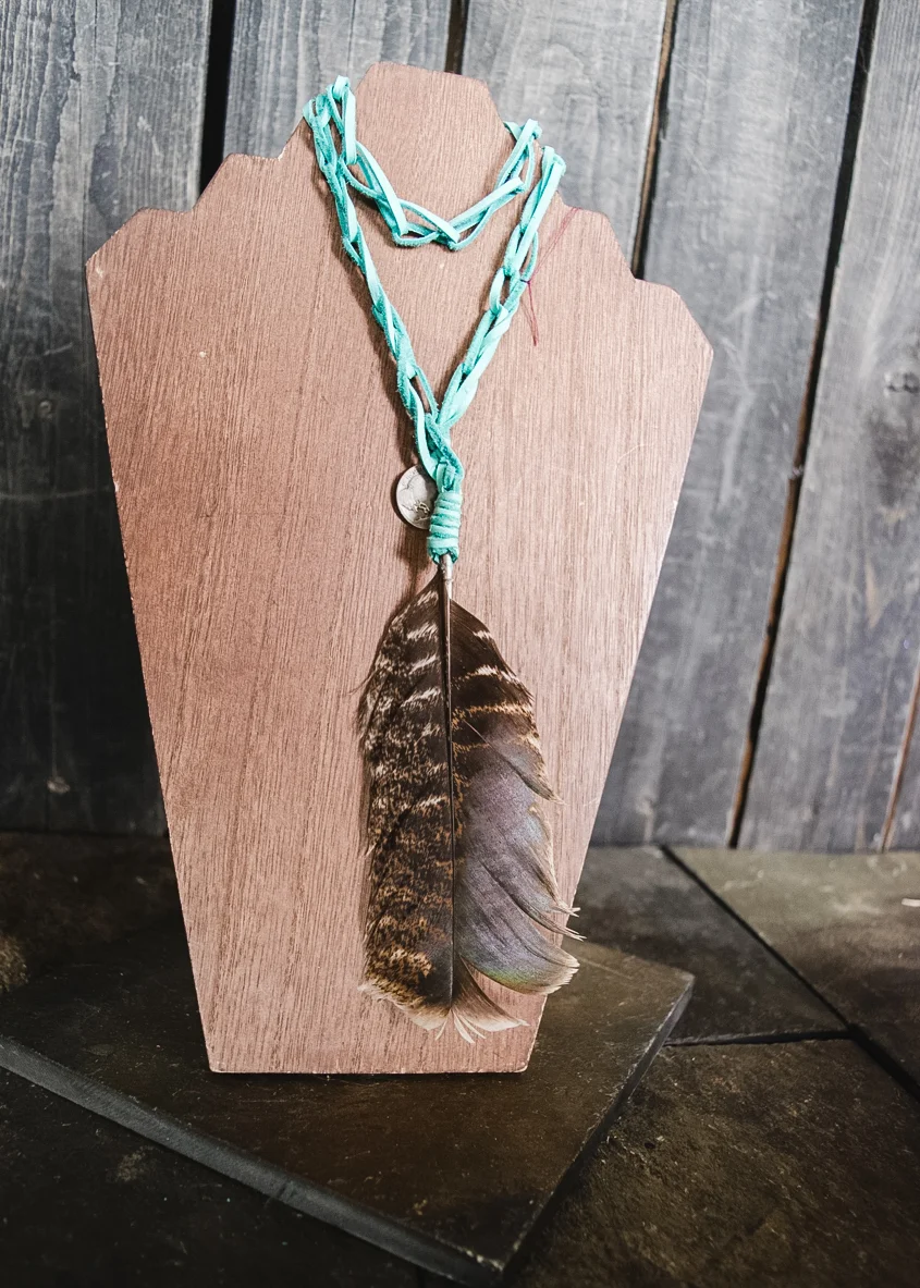 turkey feather hatband