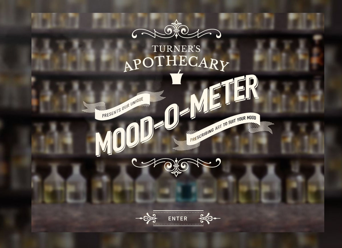 For "Turner and the Sea," this fun "Mood-O-Meter" prescribed a Turner work to match your mood.