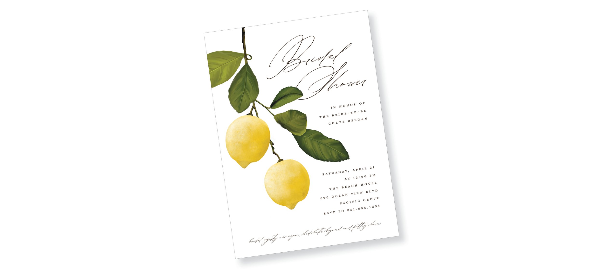 Lemon Bridal Shower Invitation